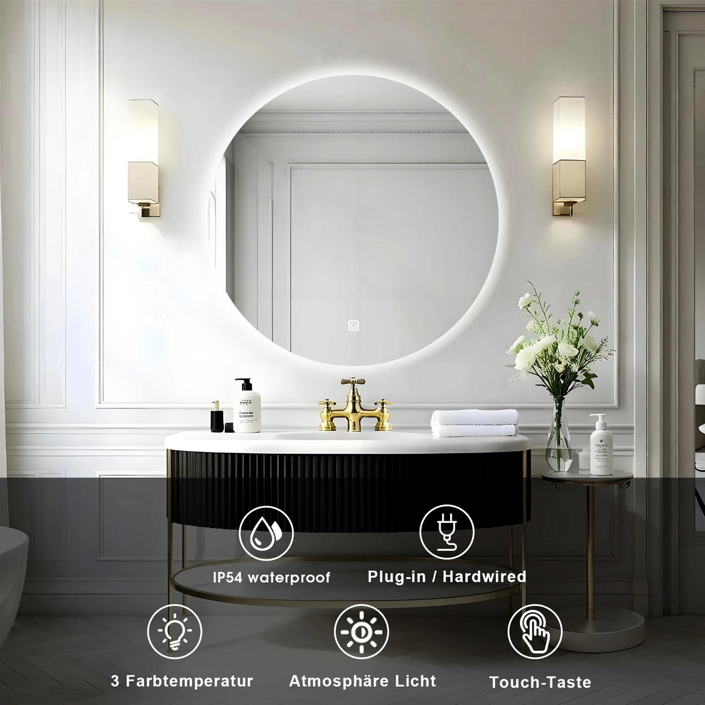 Smarter LED-Badezimmerspiegel