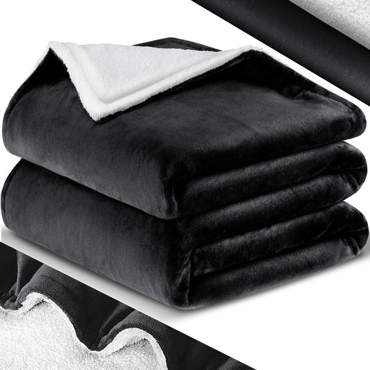 KESSER® Kuscheldecke Flauschig Wohndecke Sherpa Fleece Decke Flanell Bett Sofa